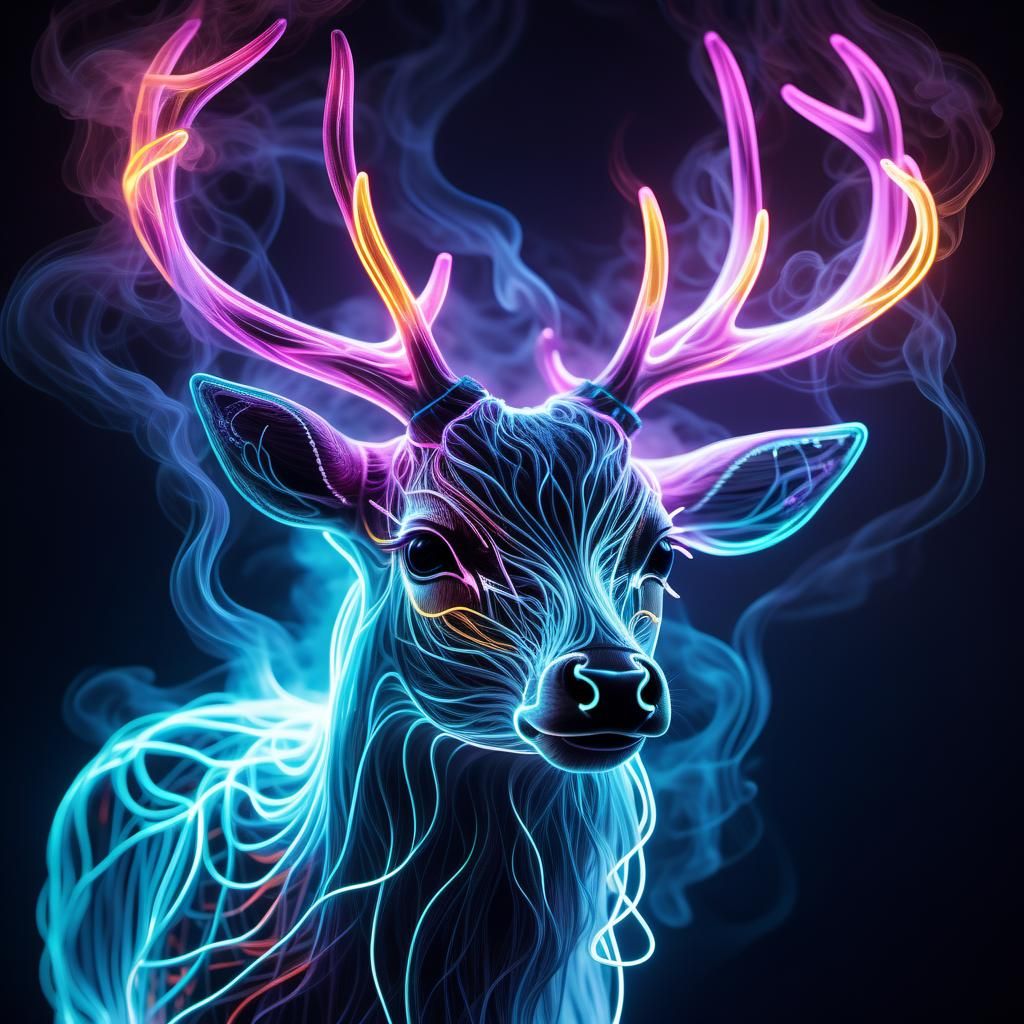 Neon deer