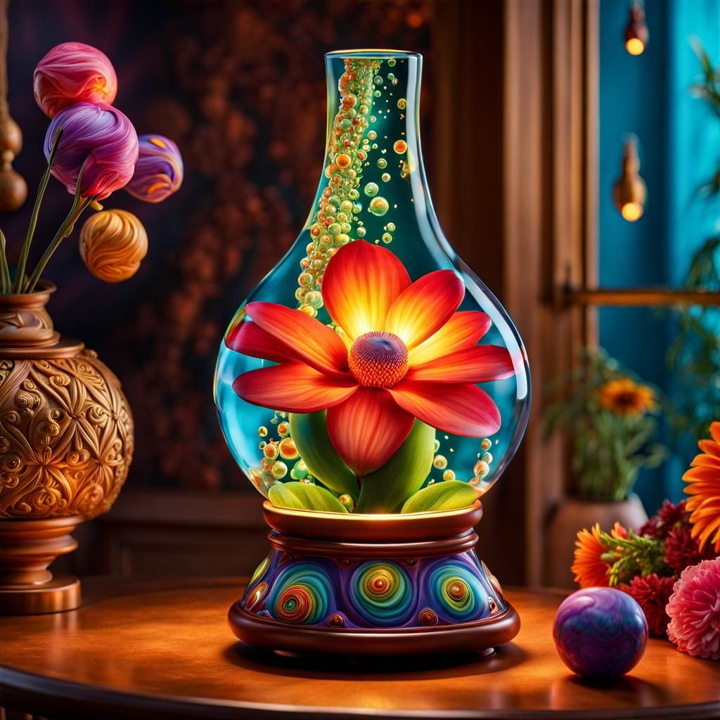 Retro Space Lava Lamp in Hand