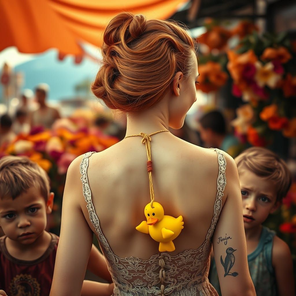 Vintage Italian Pin-Up Girl in Sepia Tones