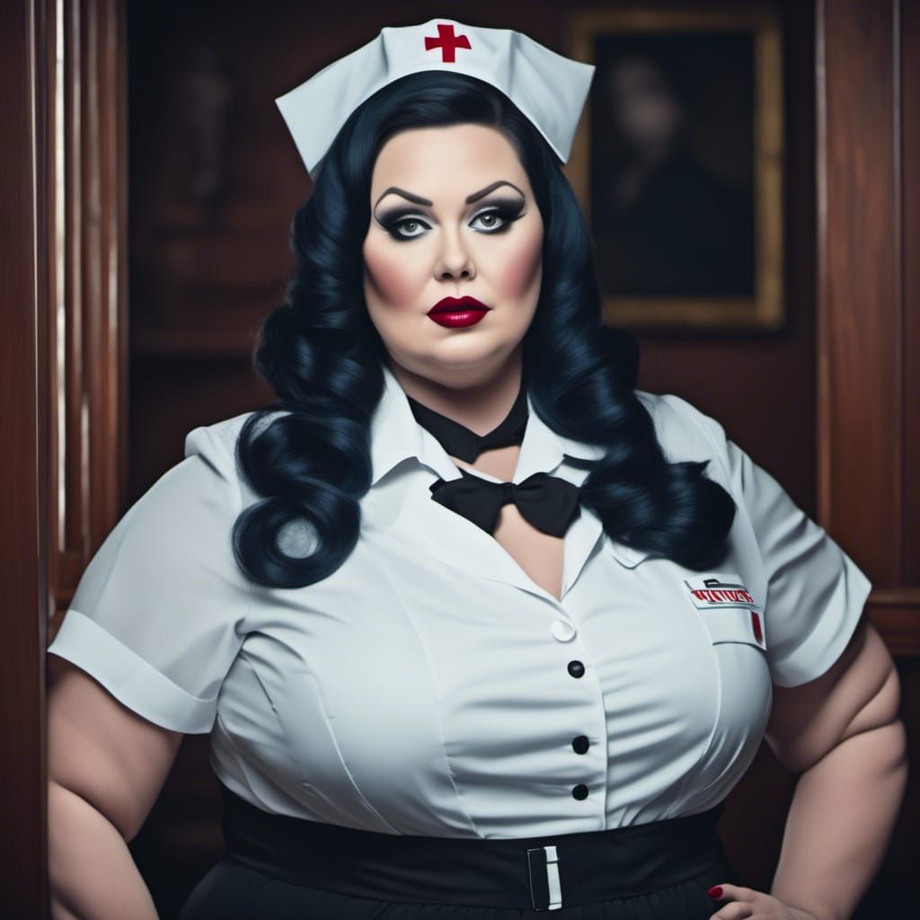 Curvy Nurse Illustration