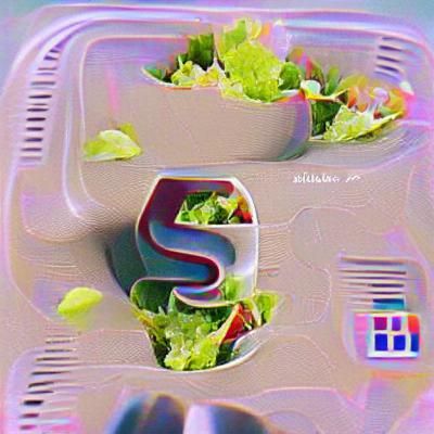 Fresh Salad Bowl Generated by AI