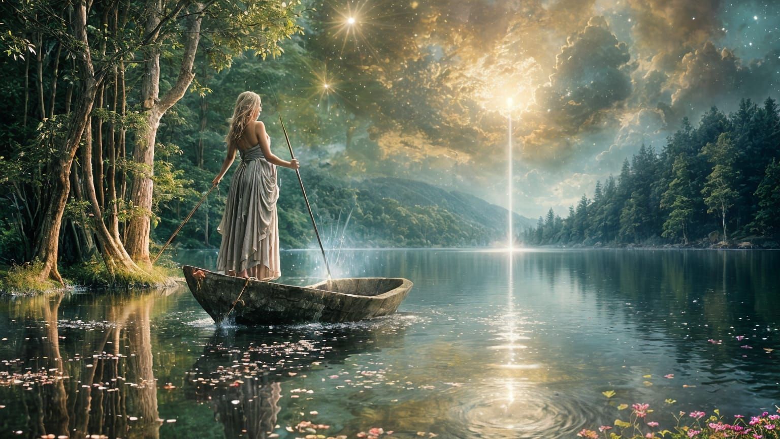 Poetic Vision of Dew on Ankles and Sky's Promise