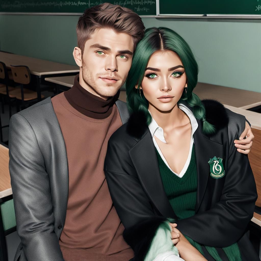 Ombré Haired Student Portrait with Bokeh in 8K