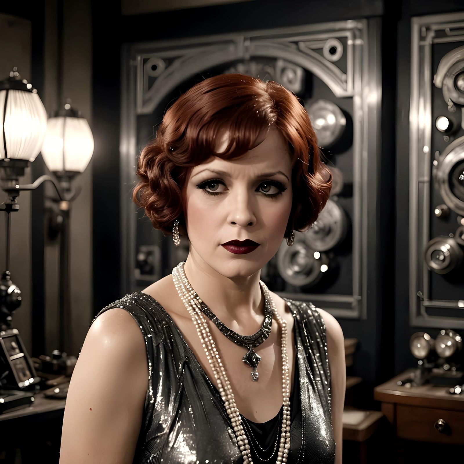 Hyperrealistic Portrait of a 1920s Silent Film Star
