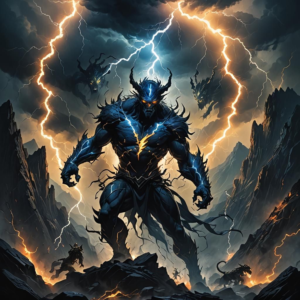 Demons of Lightning and Thunder: Dark Fantasy Art