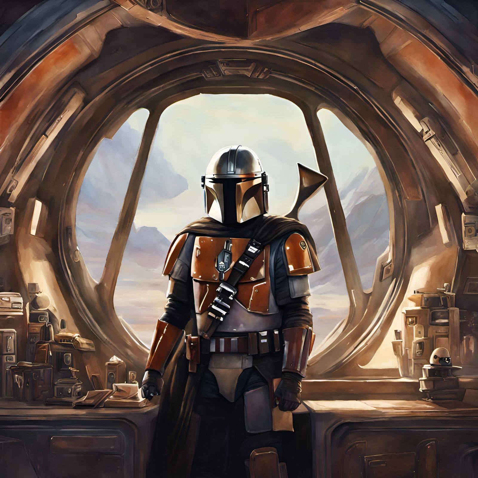 Mandalorian Masterpiece: Din Djarin in Hyperspace