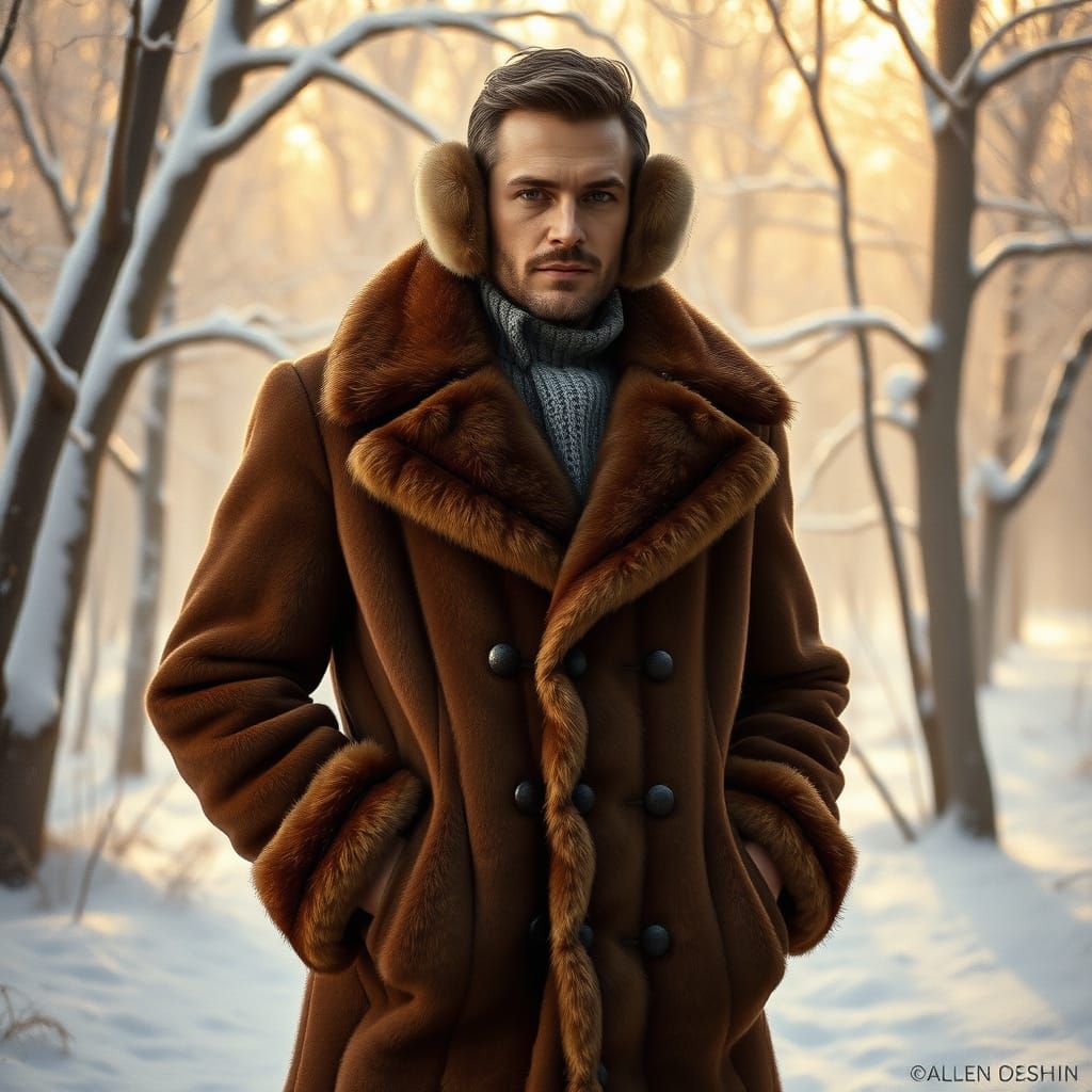 A 19th-Century Russian Aristocrat in Luxurious Fur Attire