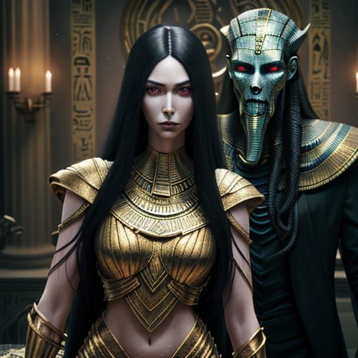 Eldritch Goddess in Moonlit Splendor