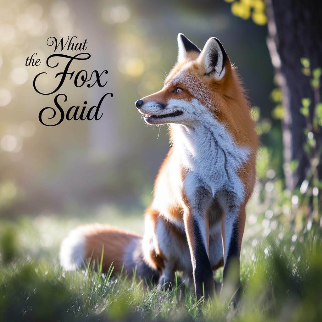 Majestic Fox in Sunlit Forest Glade