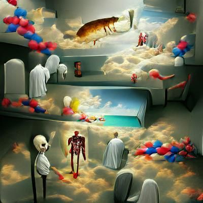 Ethereal Figure in Dreamlike Landscape