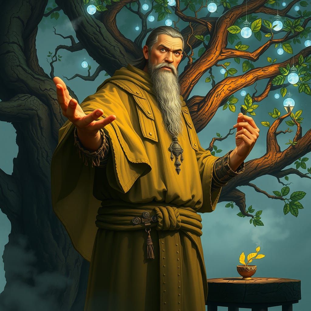 Ancient Tree Guardian Holds Seed of Growth and Strength