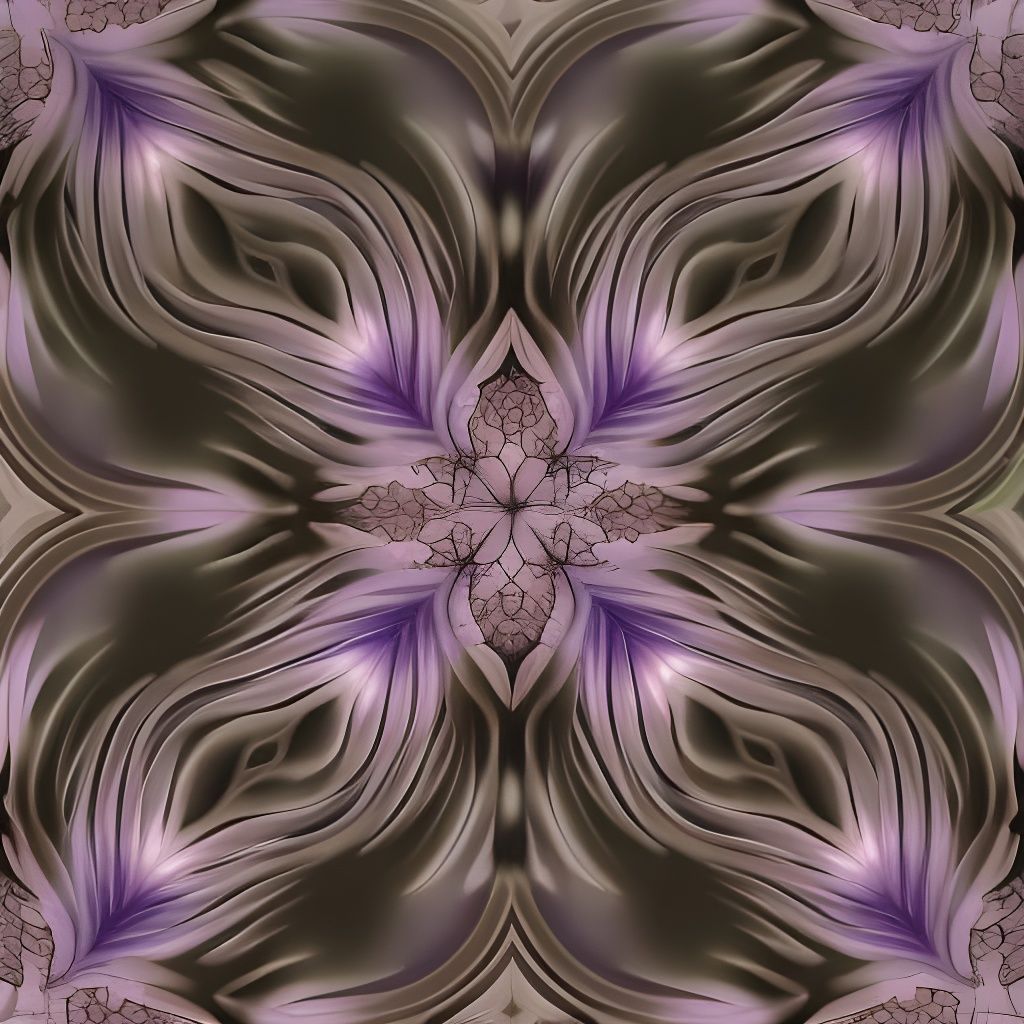 Spectacular Purple Flower Field in Embossed 3D Style