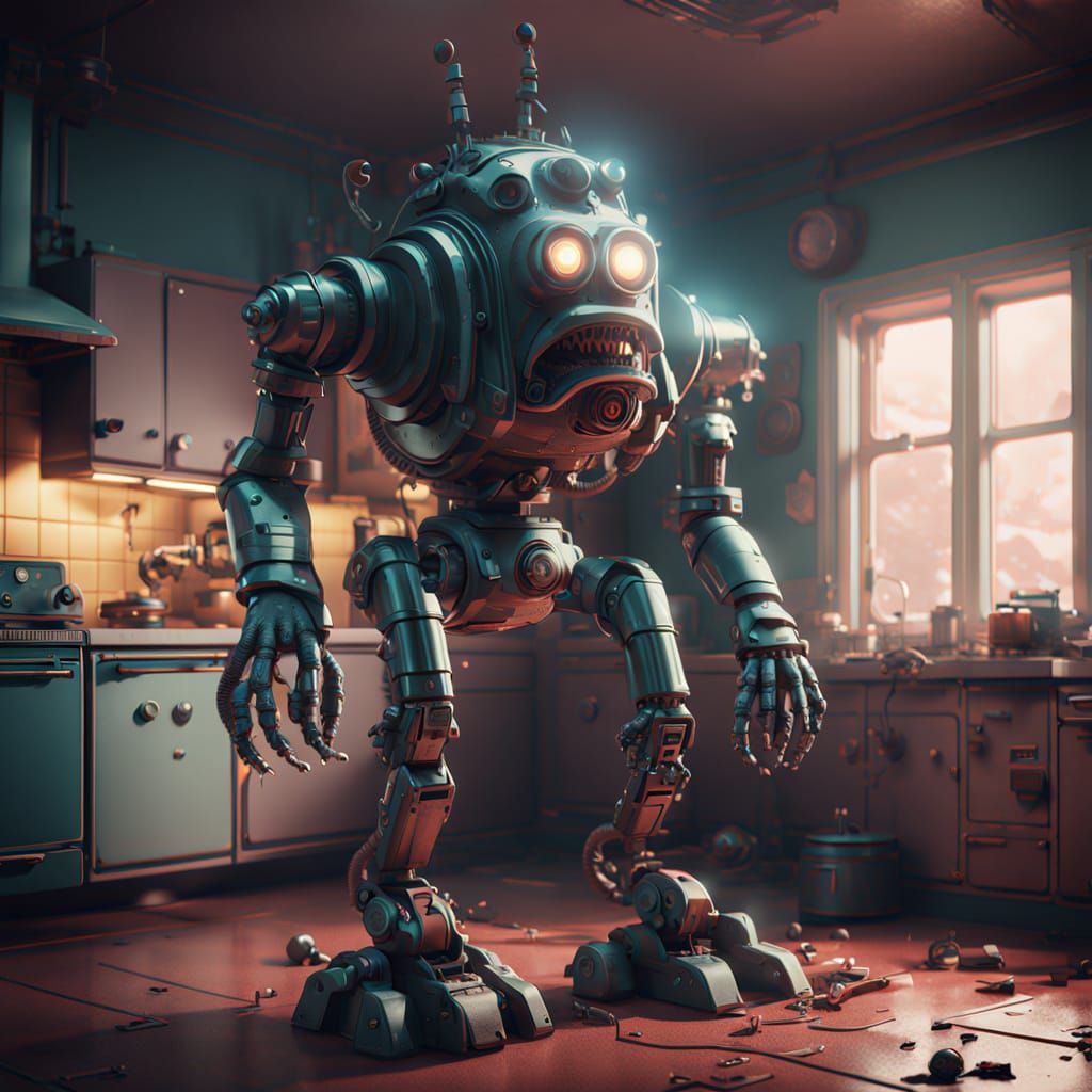 Lovecraftian Monster Housewife with Mech Details