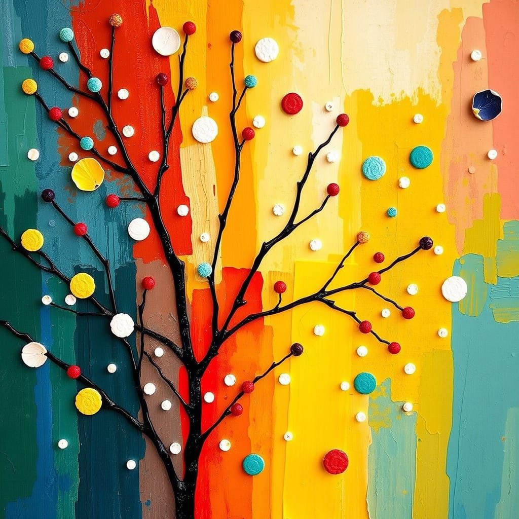 Winter Charm in Abstract Artistic Harmony