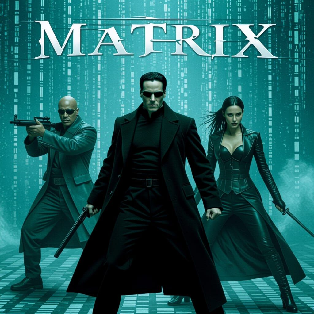 Matrix Movie Poster Reimagined in Peplum Style