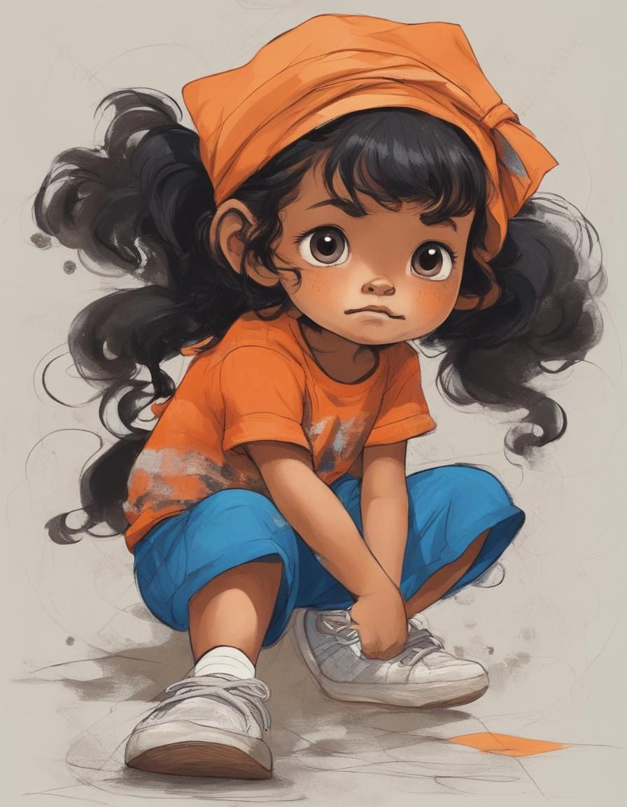 Chalk-art little rapper