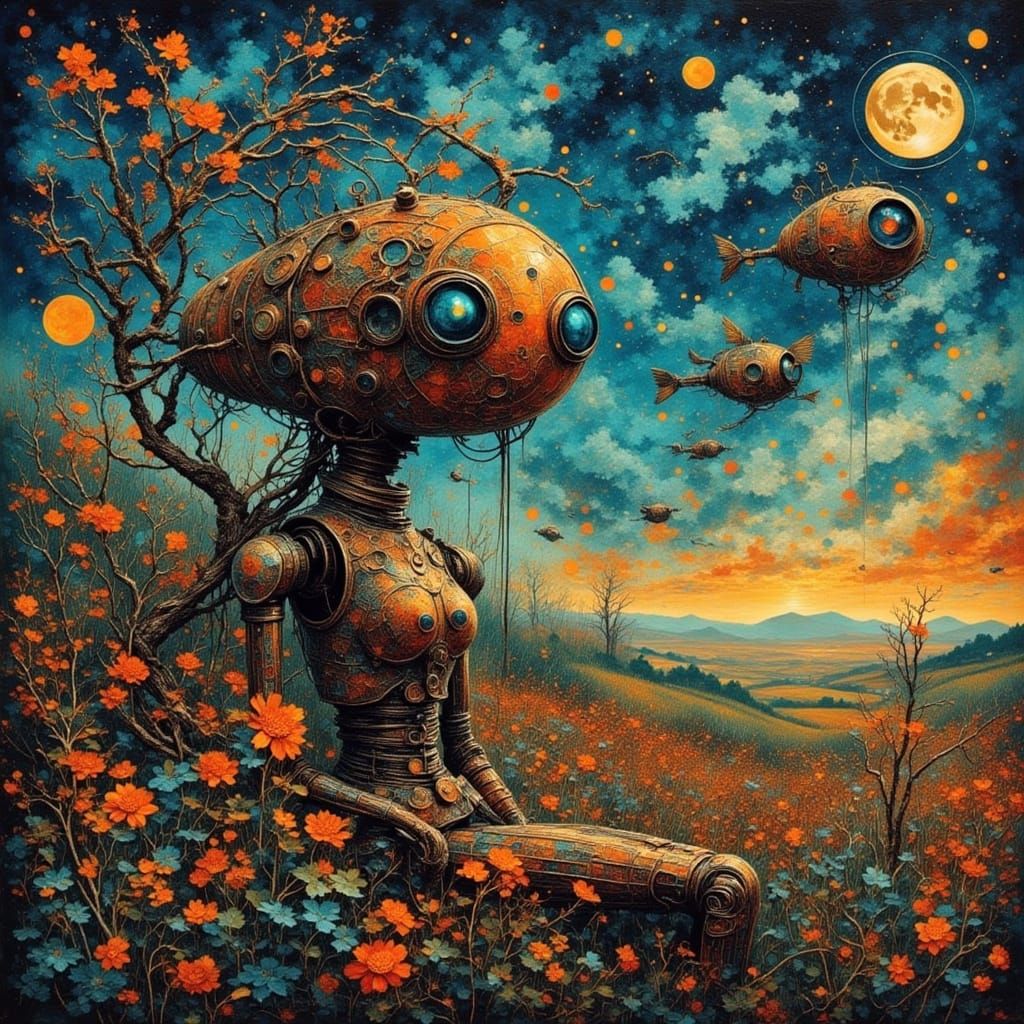 Cyberpunk Cityscape Under Neon Lights