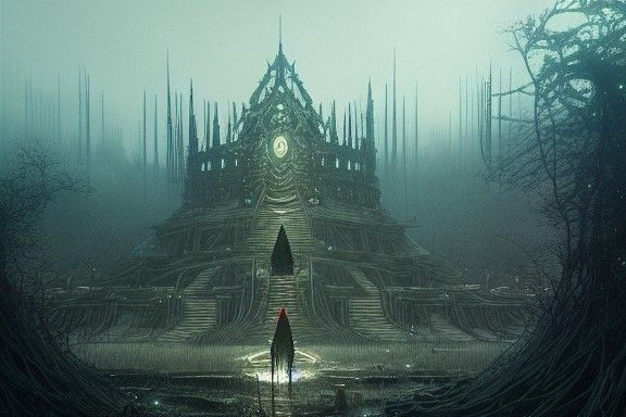 Intricate Elden Ring Fantasy Art in Art Deco Style