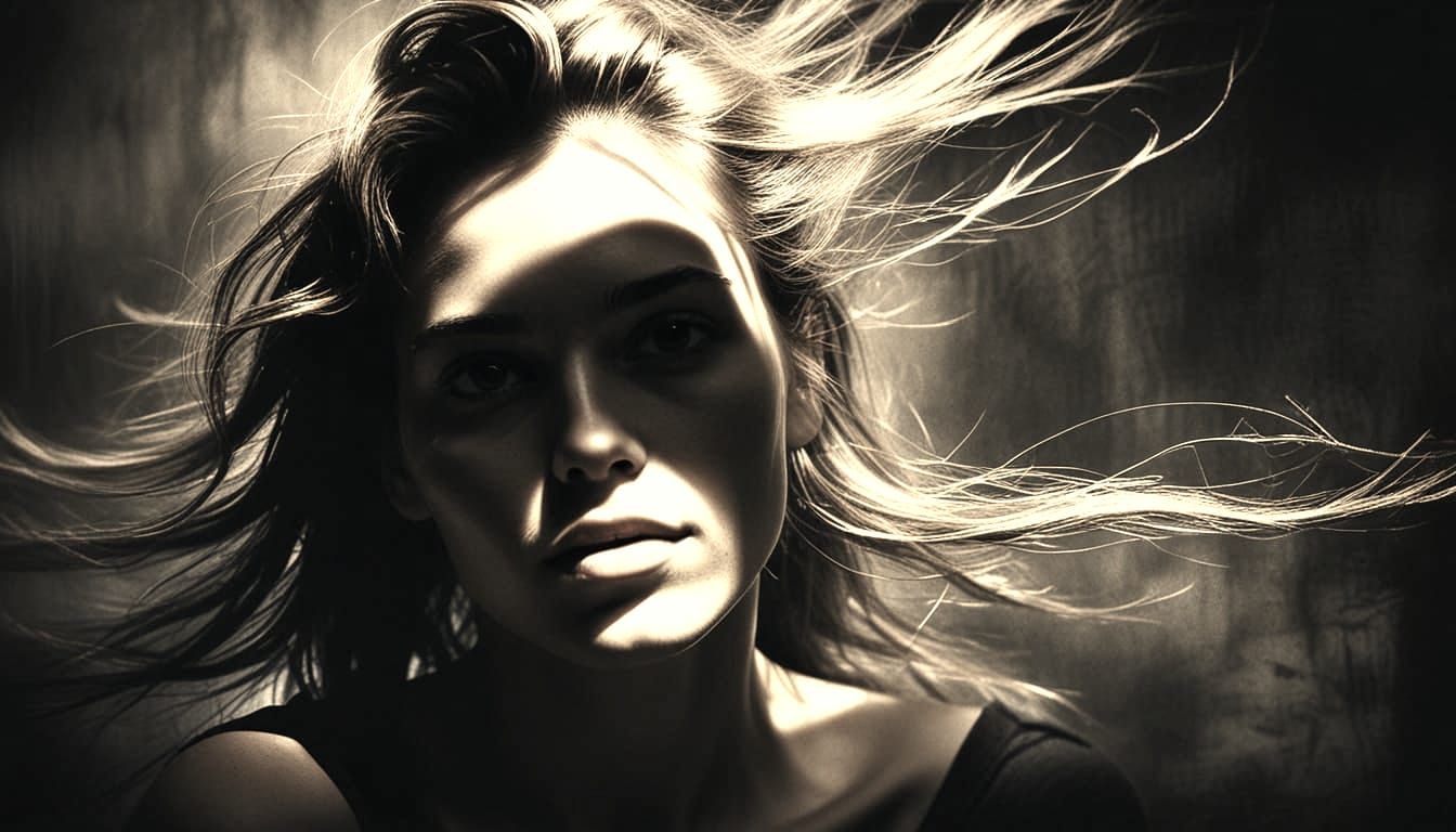 Photorealistic B&W Portrait of a Woman