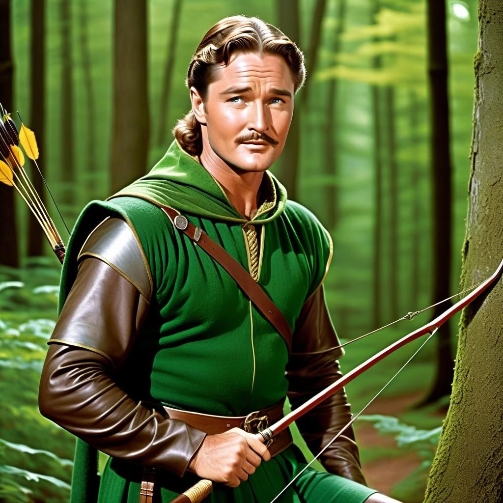 Errol Flynn as the iconic Robin Hood