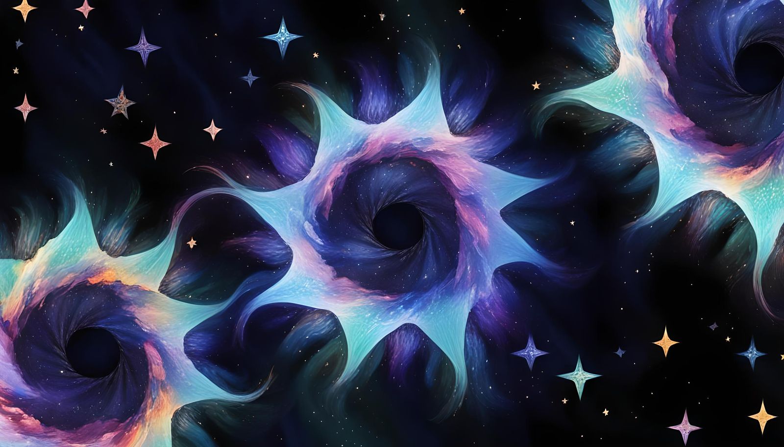 Iridescent Stars in Abstract Expressionism