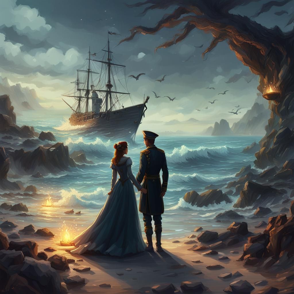 Witch Marries Soldier: 8k Resolution Concept Art