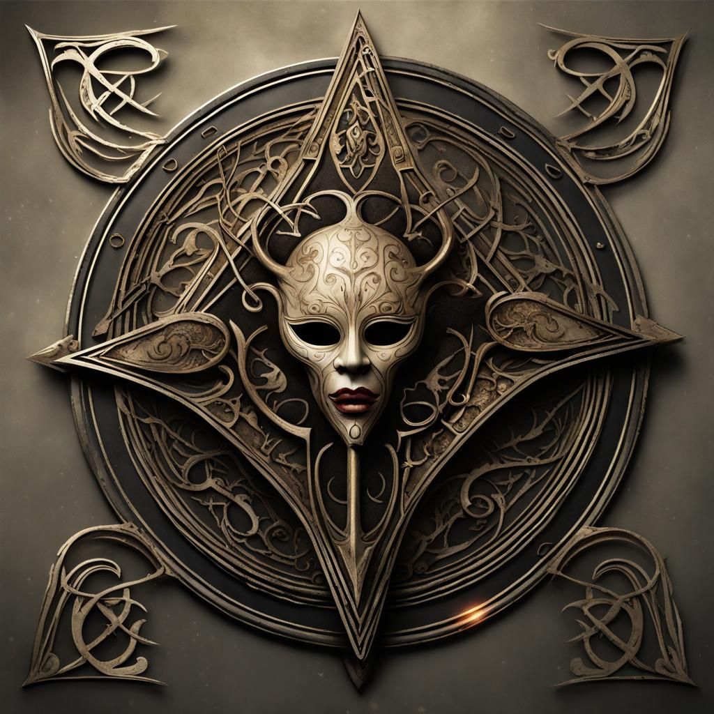 Thespian's Guild Sigil with Dramatic Masks