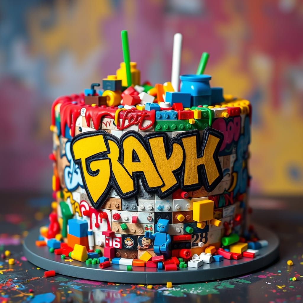 Lego Cake: Graffiti Art in Street Style