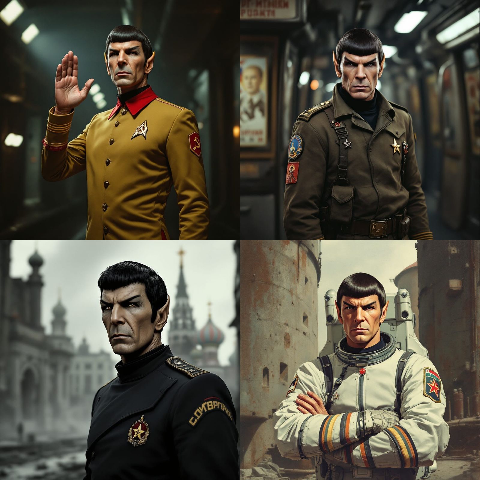 Soviet Era Mr Spock in Red Star Trek