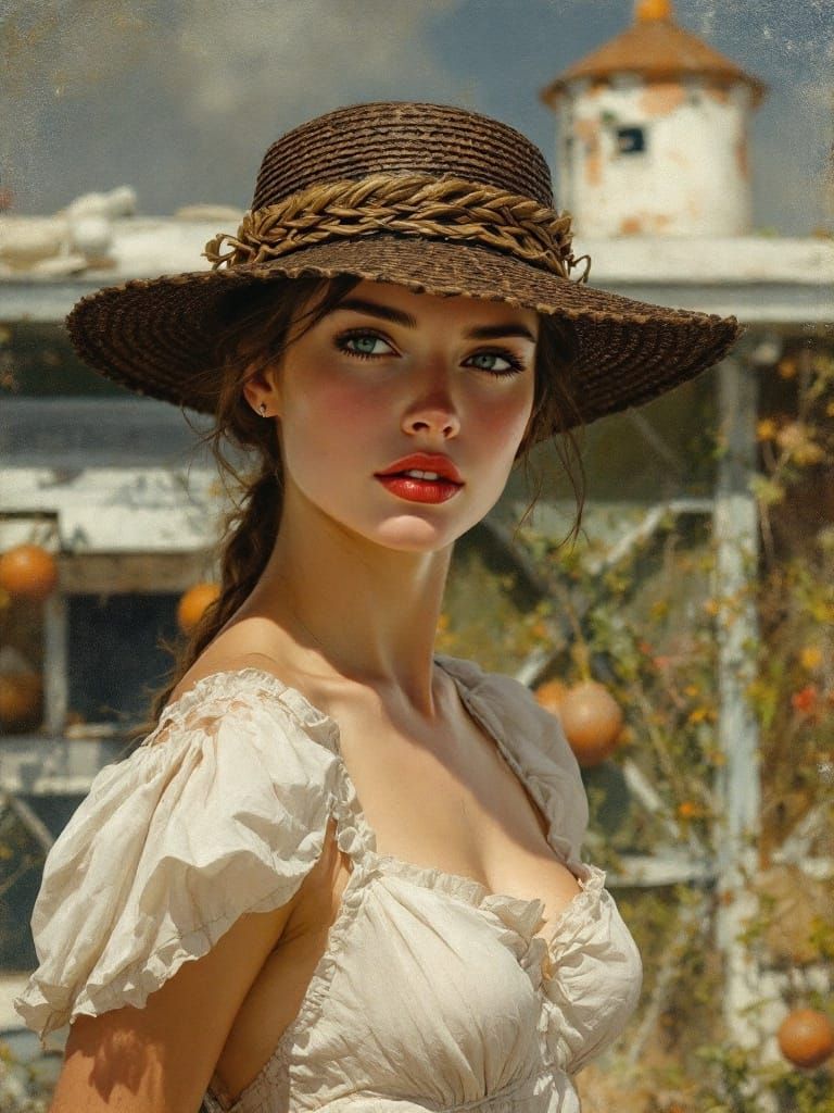 1950s Pin-Up in Atmospheric Narrative Realism