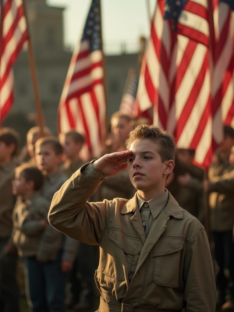 Children Pay Tribute to Fallen Patriots in Classic American ...