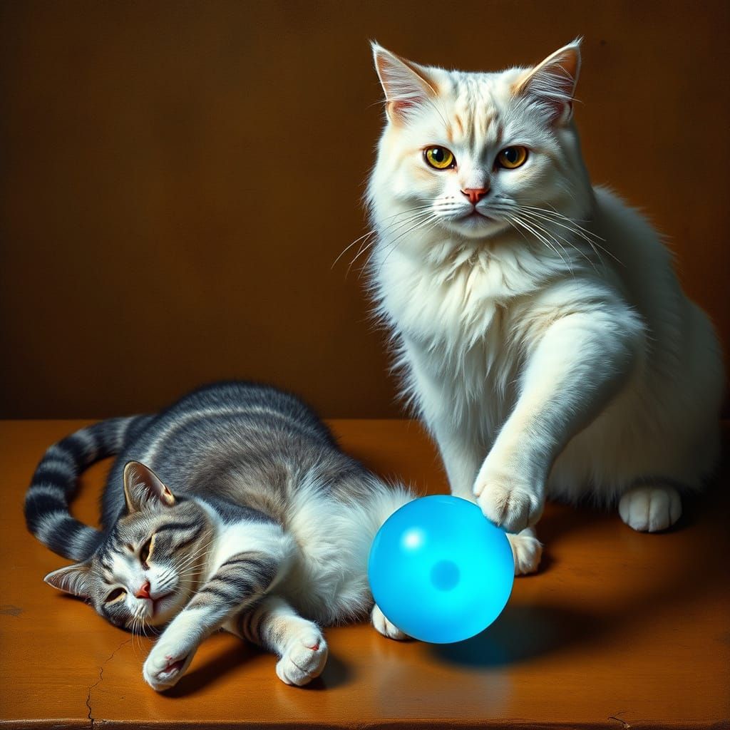 Majestic Cat Surrounded by Death and Mystery