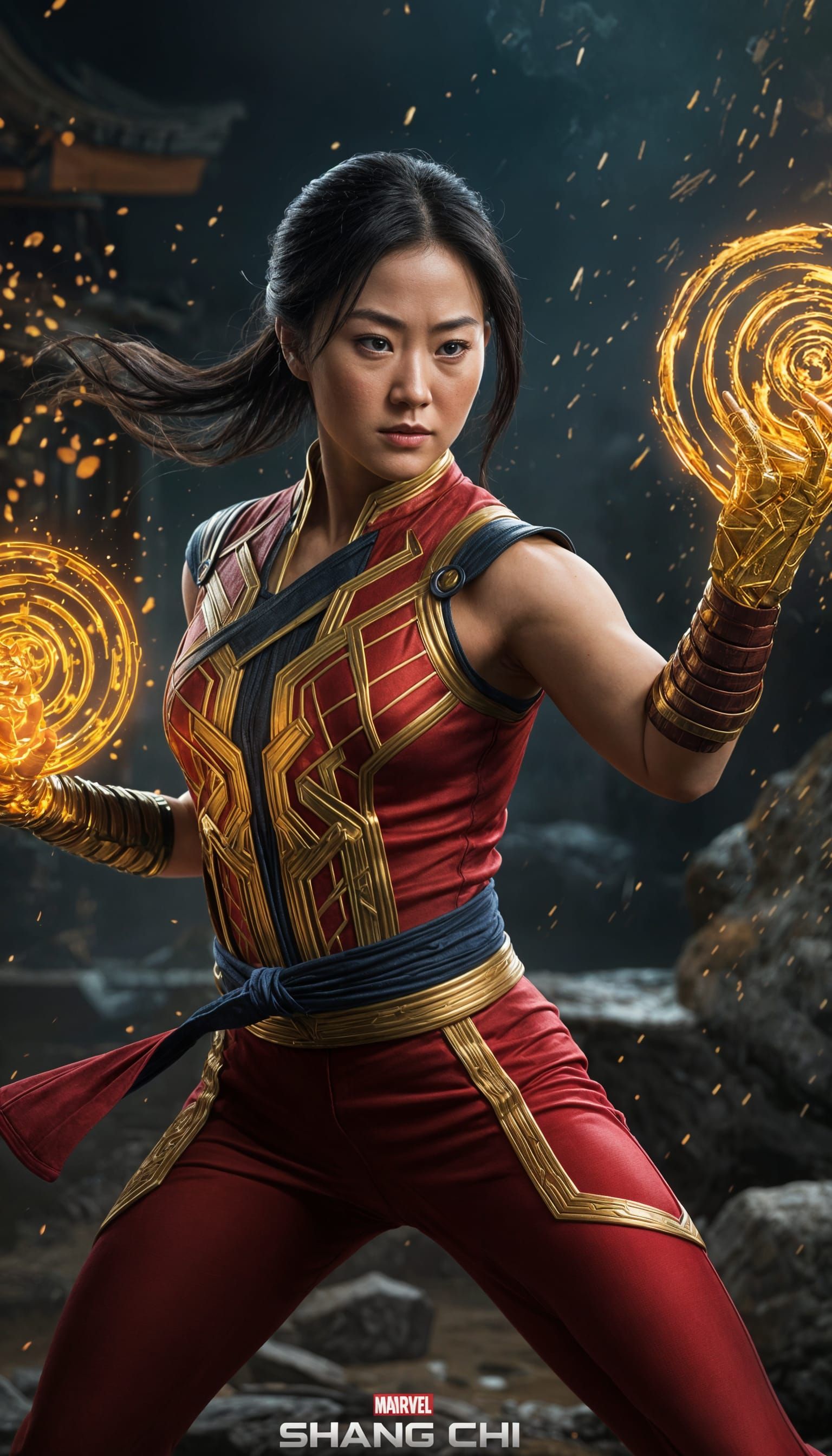 Karen Fukuhara as Female Shang-Chi: Detailed Matte Painting