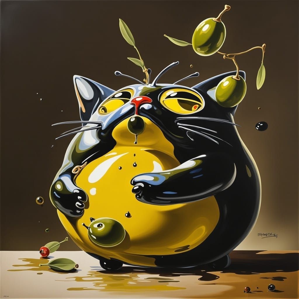 Charming Olive Cat Hybrid with a Plump and Adorable Appearan...