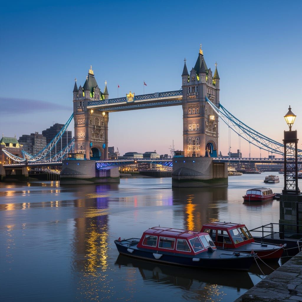 Detailed Digital Rendering of London Bridge