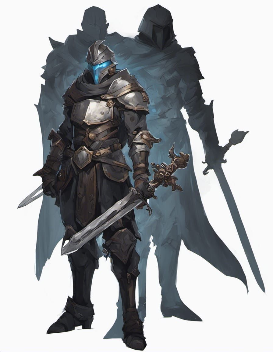 Echo Knight Fighter with Shadowy Clone