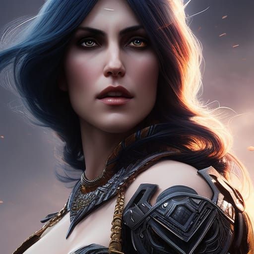 Detailed Portrait of Morrigan in Fantasy Art Style