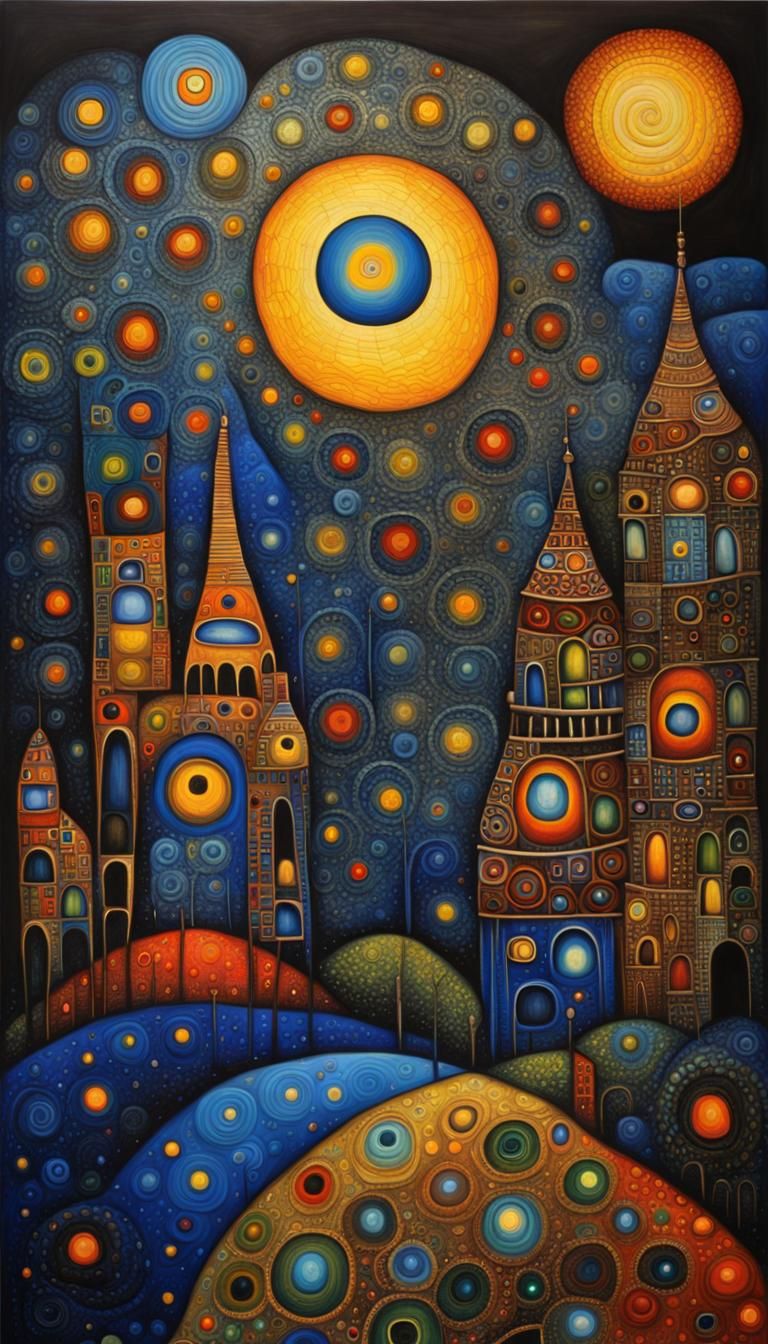 Creative Nonsense Oil Painting with Fractal Patterns