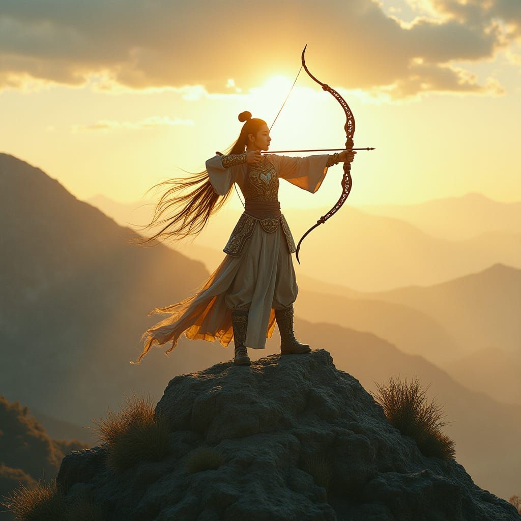 Korean Archer as Sagittarius in Ornate Armor