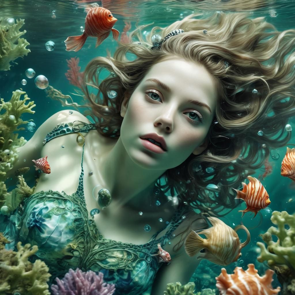 Underwater Sea Creature Hybrid in Photorealistic Style