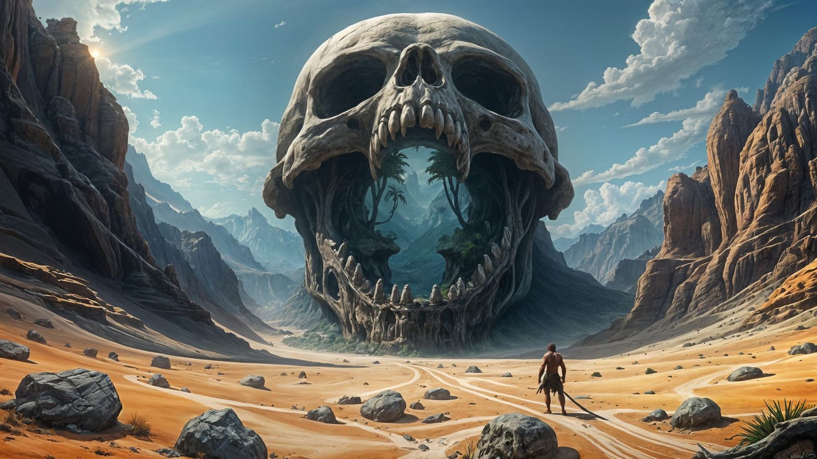 Gateway to a Savage Jungle Paradise in Frank Frazetta Fantas...