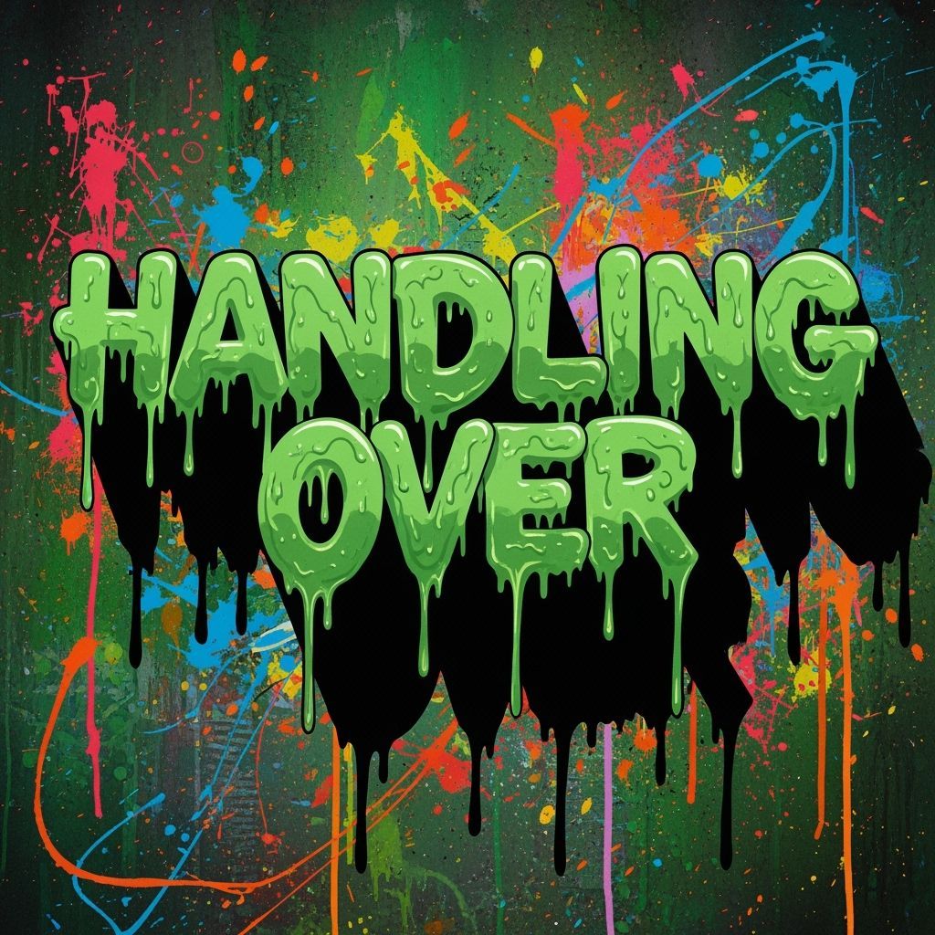 Graffiti Slime Letters: Handling Over in Street Art Style