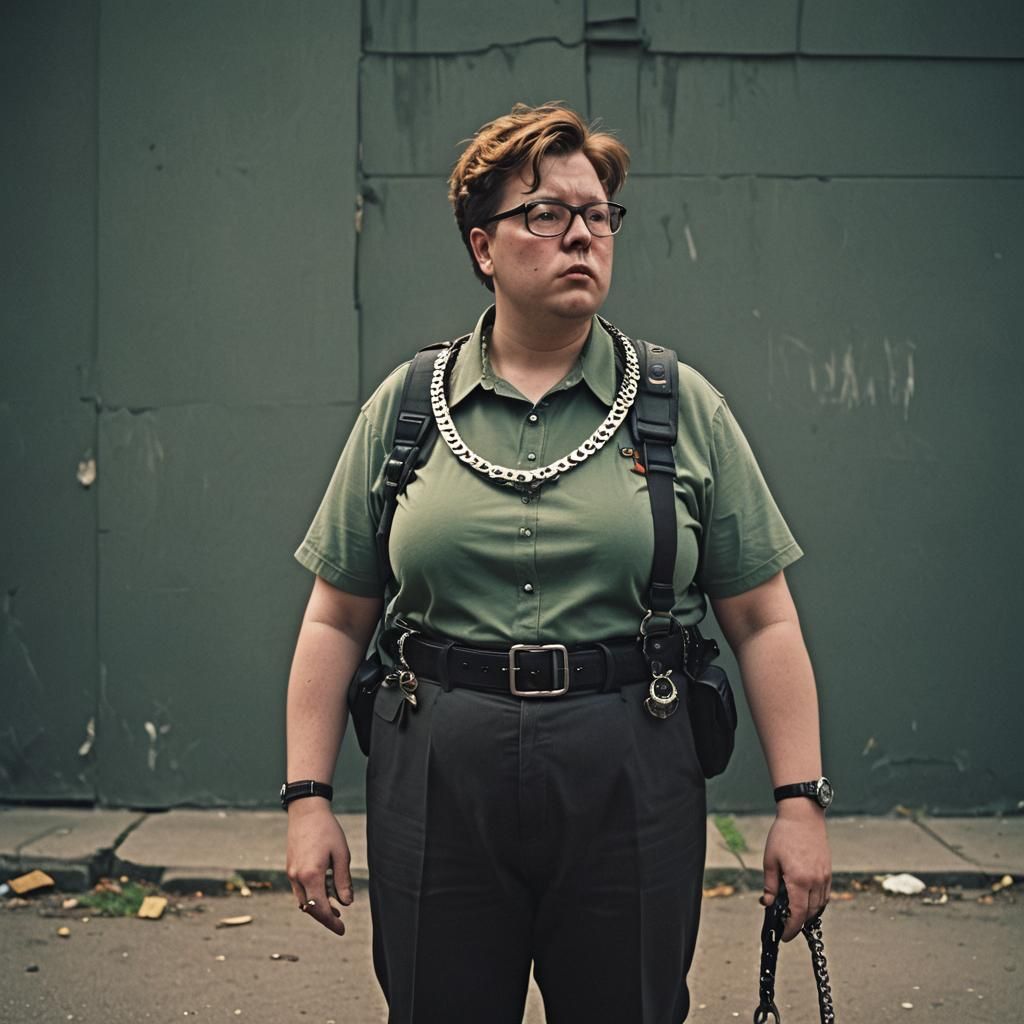 Cinematic Portrait of Trans Person with Dog Collar