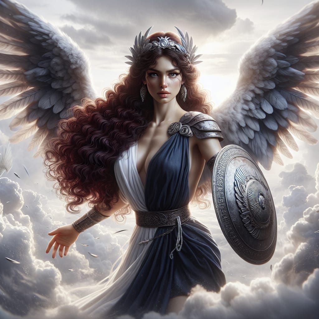 Goddess Bronte: Thunderous Divinity in Digital Art