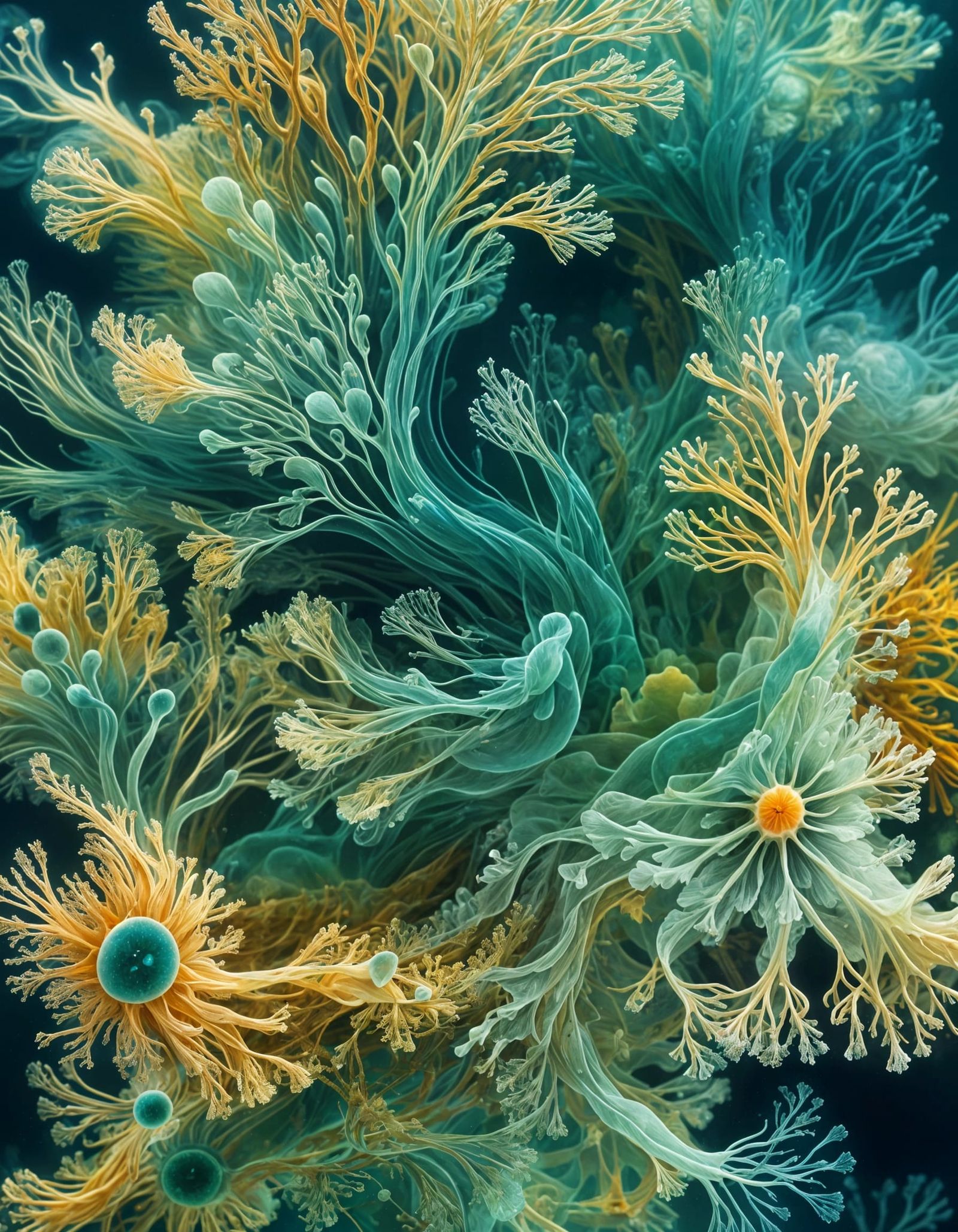 AI Generated Phytoplankton Visualization