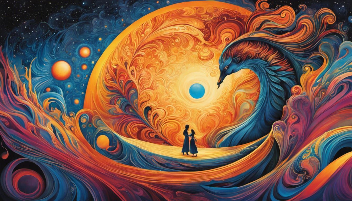 Spectacular Mountain Landscape Painting at Sunrise