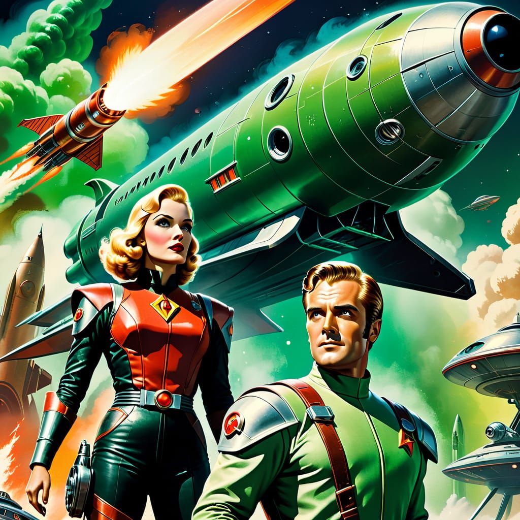 Vintage sci fi comics look 3