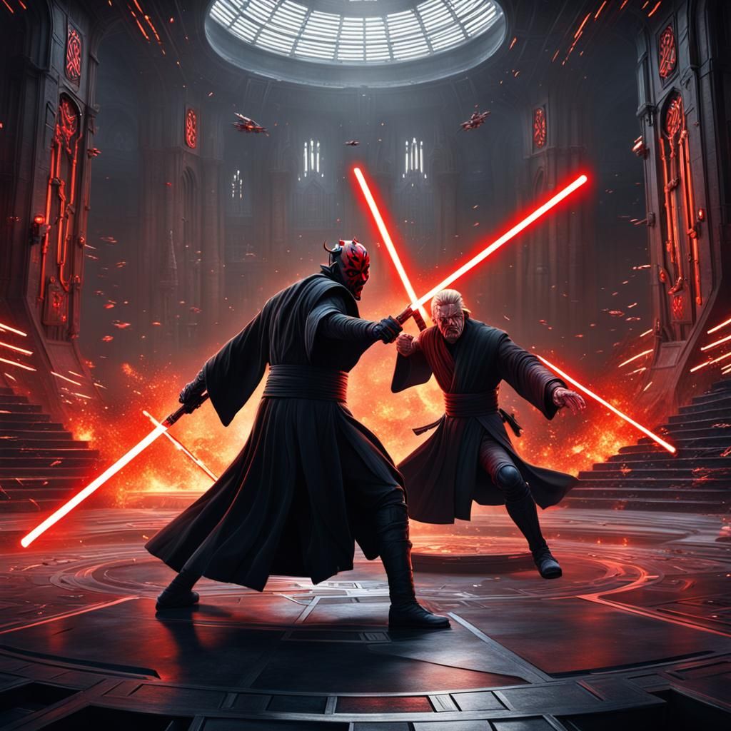 Epic Battle: Darth Maul and Luke Skywalker vs Palpatine