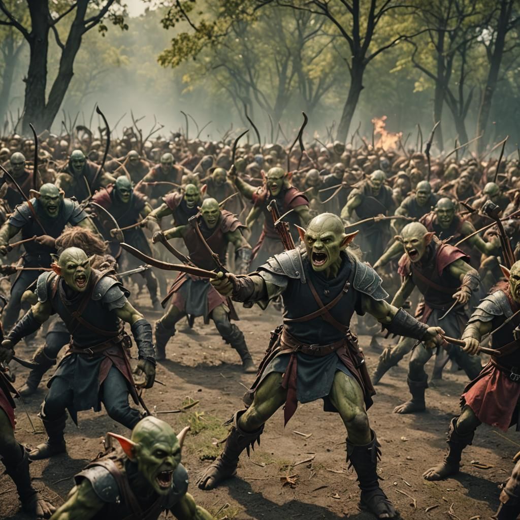 Goblins Attack Archer: Cinematic Film Still