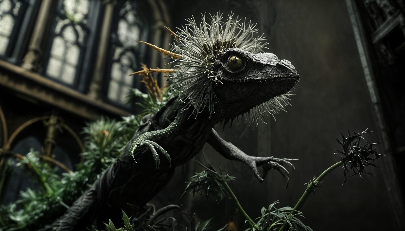 Morticia's Carnivorous Christmas Tree Disguise